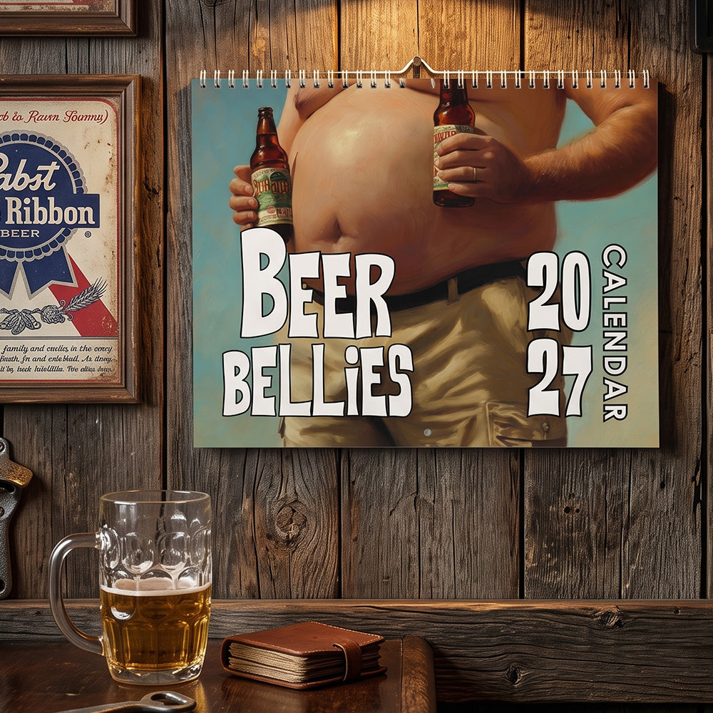 😂🍺Beer Belly Funny 2027 Wall Calendar