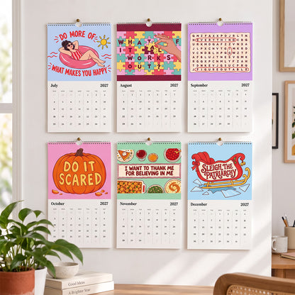 2027 Do It for the Plot Funny Wall Calendar – Colorful Art & Sassy Quotes