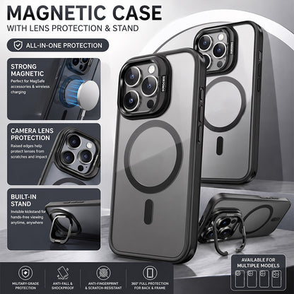 TYIIPLUS™ Magnetic Phone Case with Camera Protection & Built-In Stand