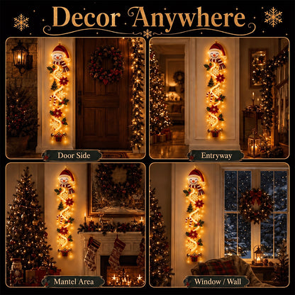 🎄Light‑Up Glowing Christmas Door Hanger ✨ Festive Home Decor