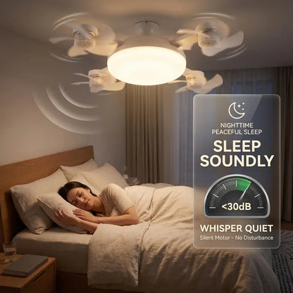🌀E27 Socket Ceiling Fan Light – 2-in-1 LED Light & Quiet Fan with Remote Control