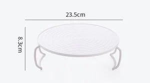 Foldable Microwave Tray Rack – Double Layer, Cool-Touch Handles, BPA-Free & Space-Saving