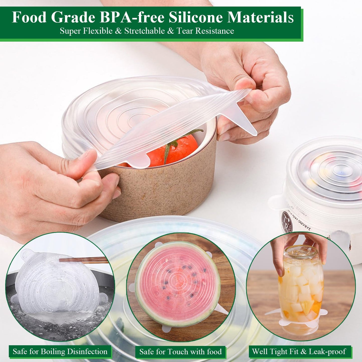 Reusable Silicone Stretch Lids