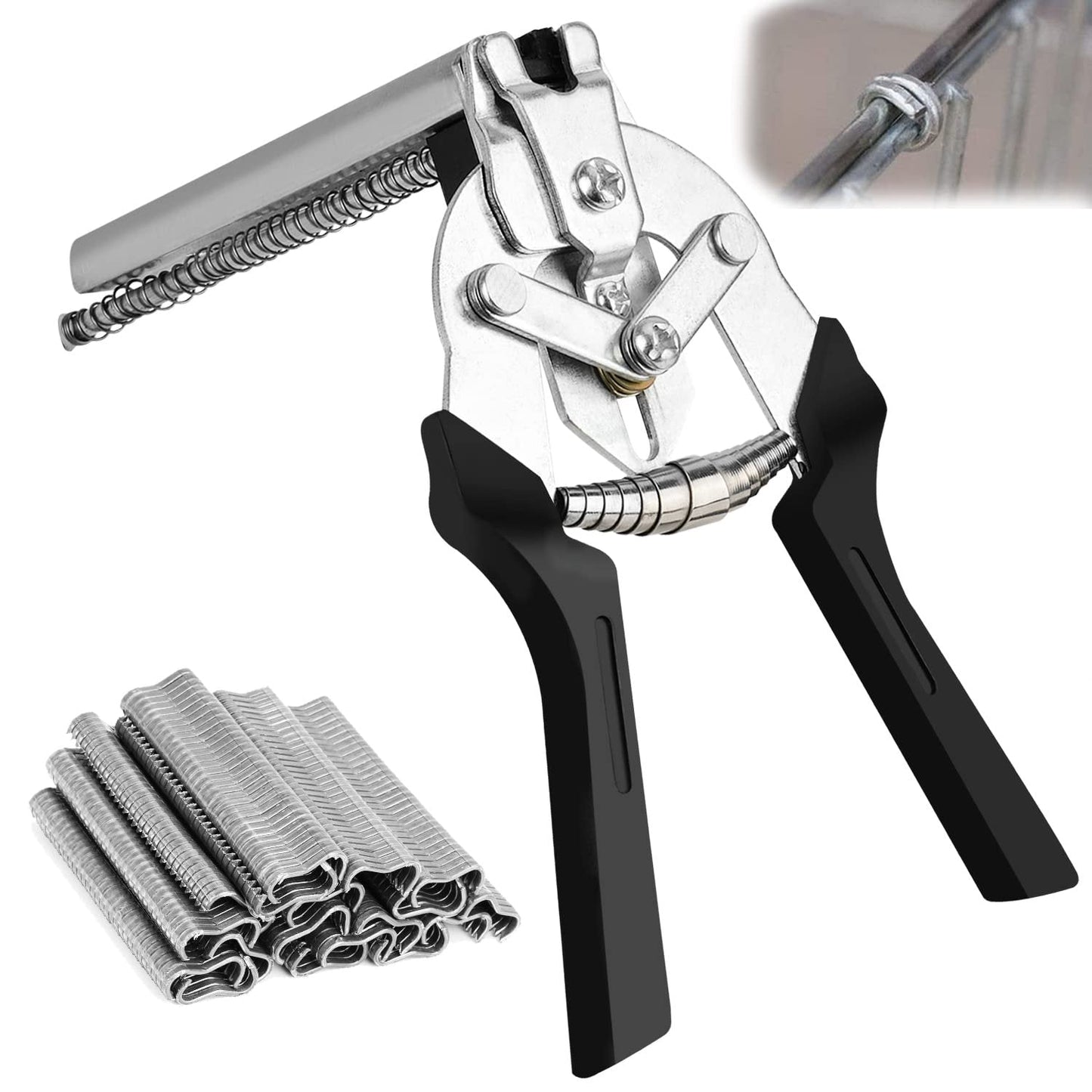 TYIIPLUS™ M-Type Hog Ring Pliers Kit – Semi-Automatic Spring-Loaded Fence & Cage Repair Tool