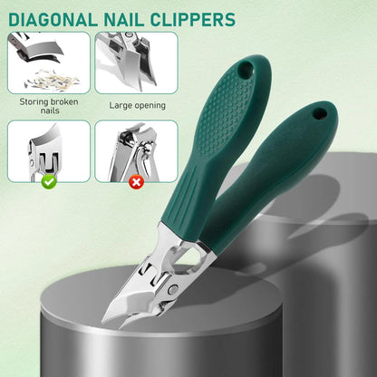 ✨ 3PCS Slanted Nail Clipper Set – Clean & Effortless Cutting