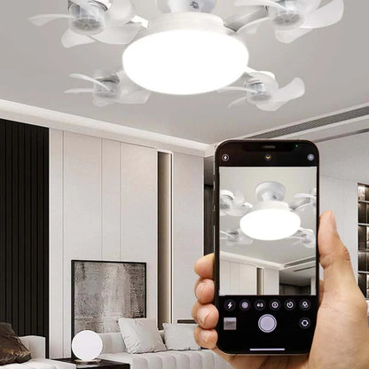 🌀New E27 Socket Ceiling Fan Light – 2‐in‐1 Silent LED Fan with Remote Control, Energy‐Saving Cooling & Lighting Combo for Home Bedroom