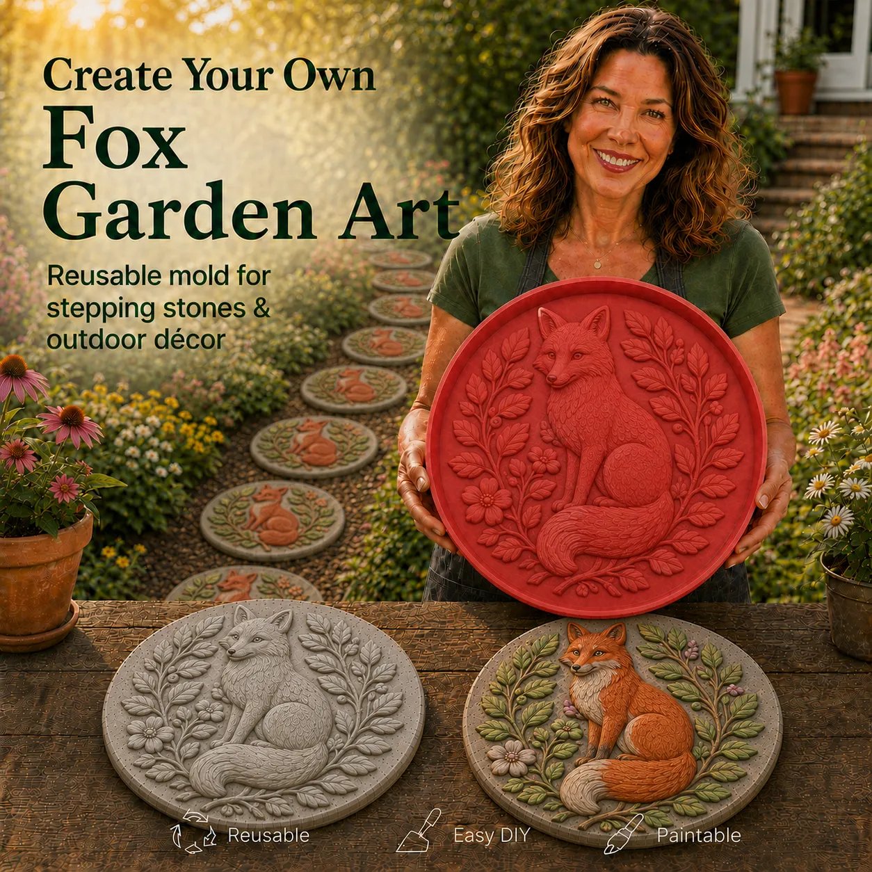 ✨Animal Garden Art Stepping Stone Mold