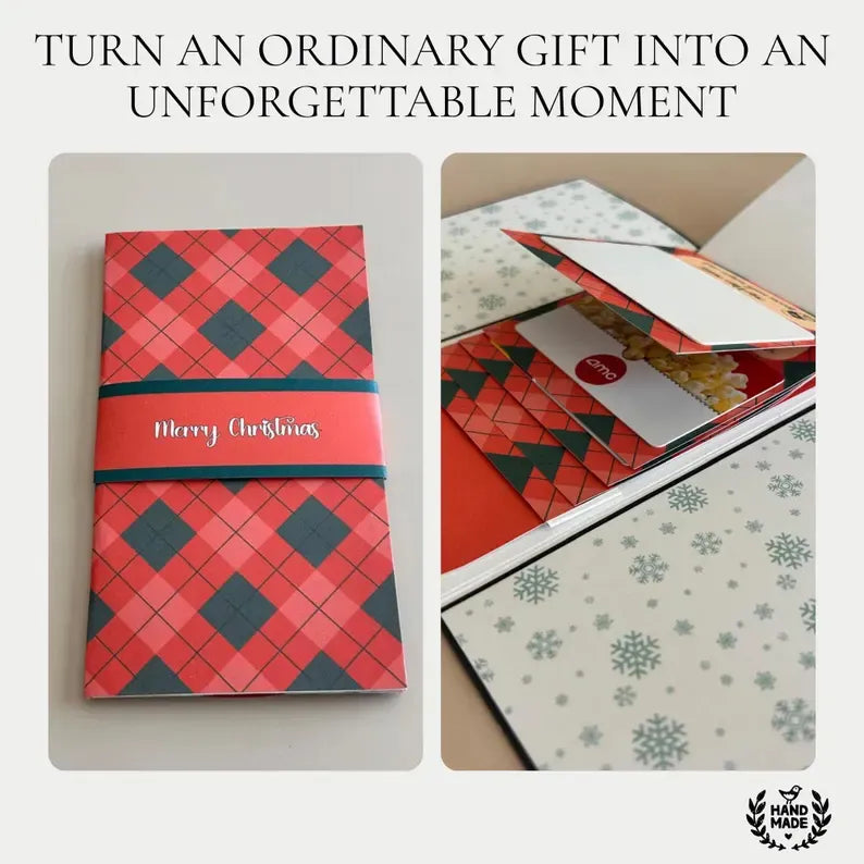 🎅🎁 New 2026 Waterfall Christmas Gift Card Booklet