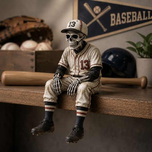 ⚾ Baseball Skeleton Shelf Sitter