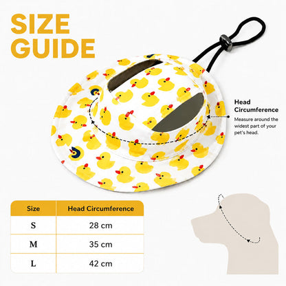 🐾 Cute Printed Pet Bucket Hat, Breathable Sun Cap Fits Dogs & Cats