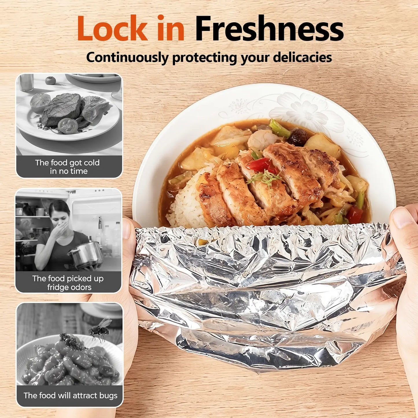 Reusable Foil Food Covers – Airtight Freshness & Bug Protection
