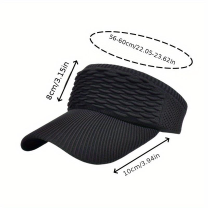 Women's Breathable Knit High Ponytail Sun Visor