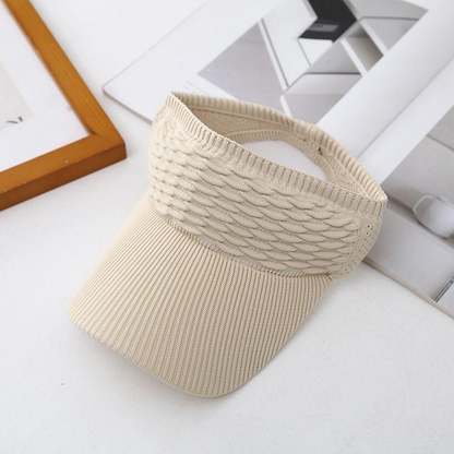 Women's Breathable Knit High Ponytail Sun Visor
