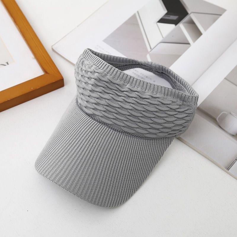 Women's Breathable Knit High Ponytail Sun Visor