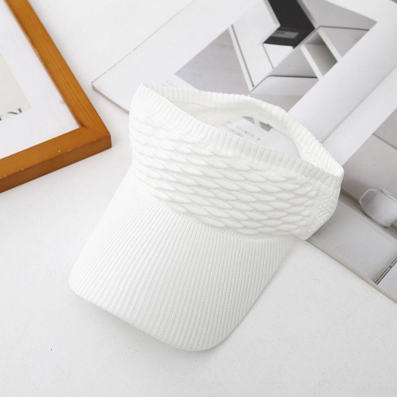Women's Breathable Knit High Ponytail Sun Visor