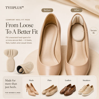 TYIIPLUS™ 5-Pair Comfort Heel Fit Pads – Cushioned Anti-Slip Shoe Inserts for a Secure, Better Fit