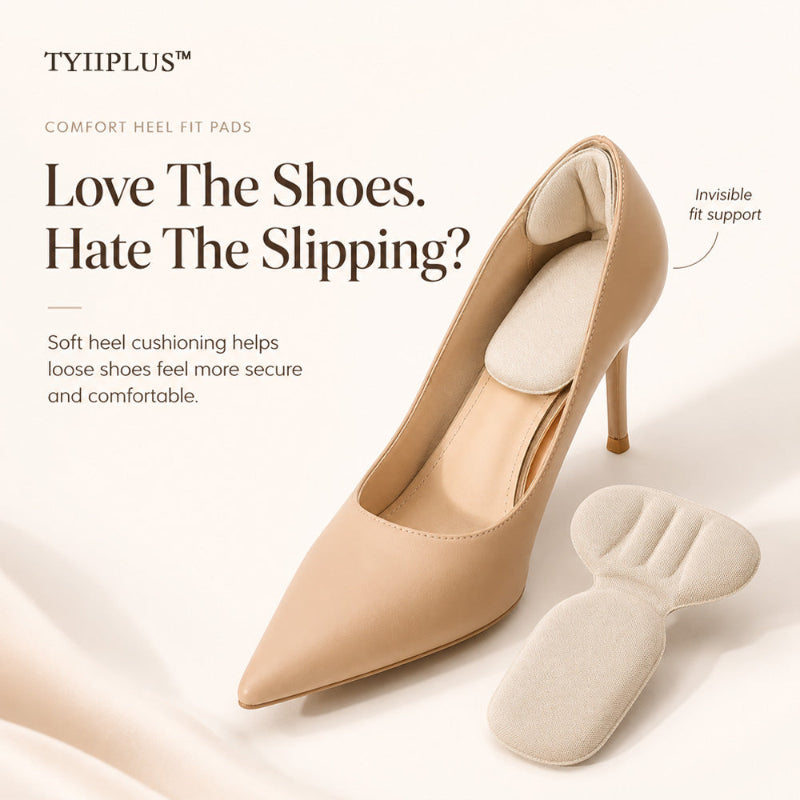 TYIIPLUS™ 5-Pair Comfort Heel Fit Pads – Cushioned Anti-Slip Shoe Inserts for a Secure, Better Fit
