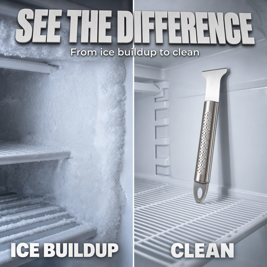 Multi-Purpose Stainless Steel Scraper – Heavy-Duty Ice & Grease Removal Tool