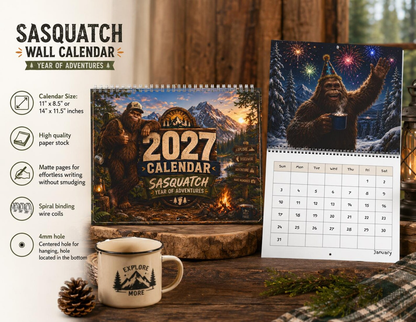 🦶Sasquatch Year of Adventures 2027 Calendar
