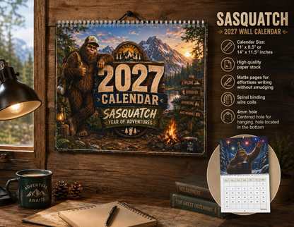 🦶Sasquatch Year of Adventures 2027 Calendar