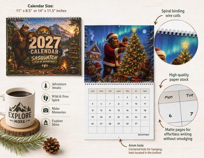🦶Sasquatch Year of Adventures 2027 Calendar