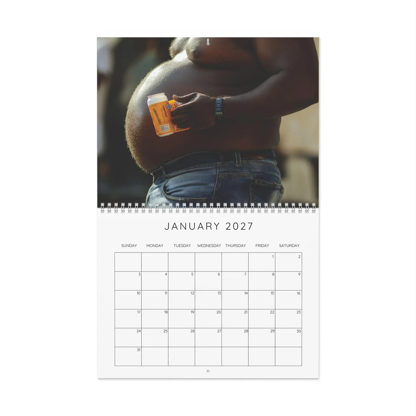 😂🍺Beer Belly Funny 2027 Wall Calendar