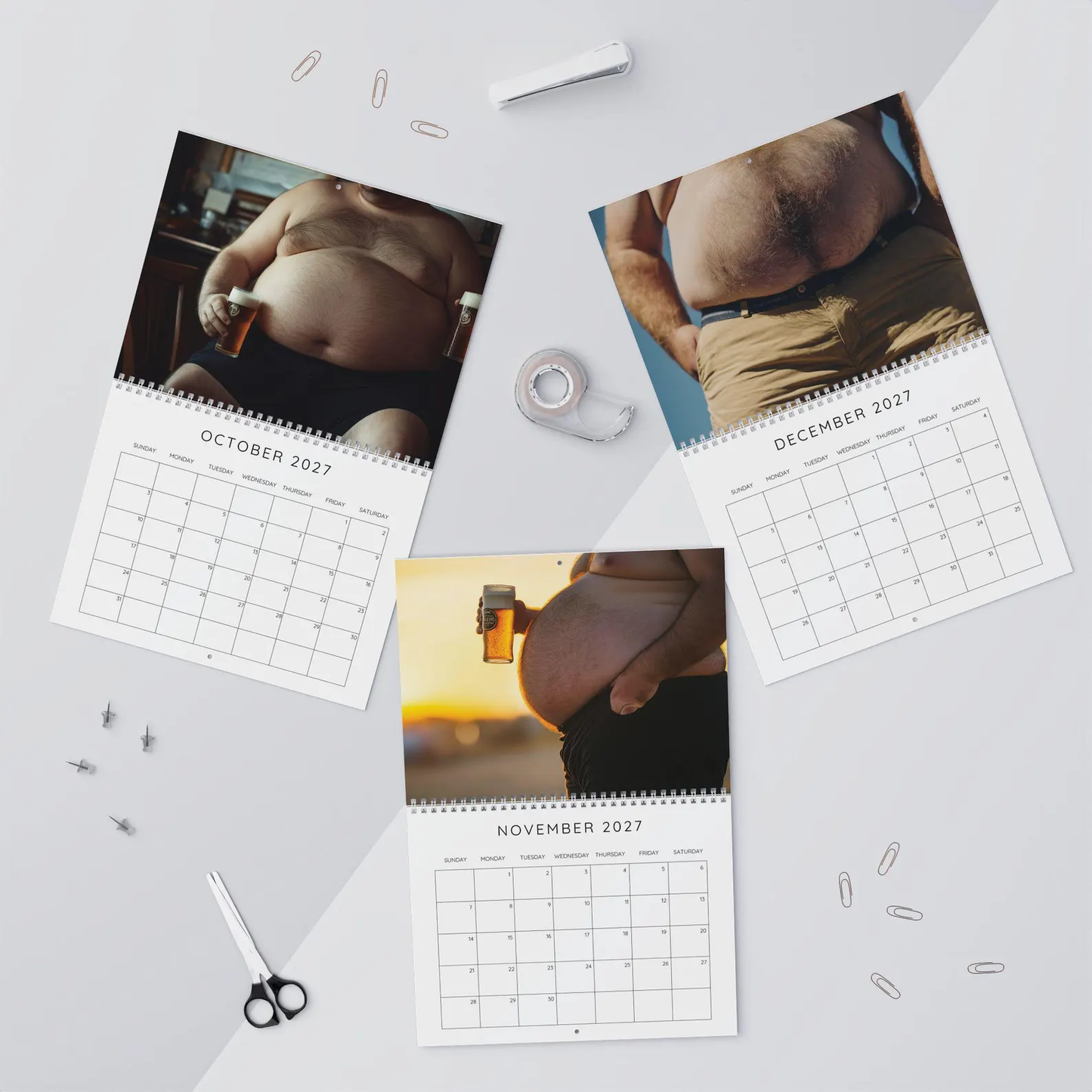 😂🍺Beer Belly Funny 2027 Wall Calendar
