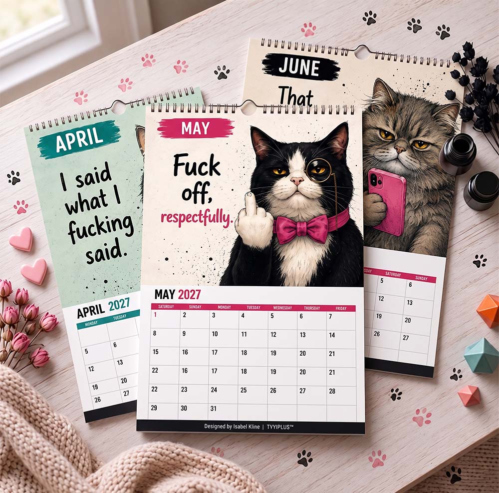 Unavailable for Your Bullshit 2027 Cat Wall Calendar – Funny Sweary Cat Calendar with Sarcastic Boundary Quotes