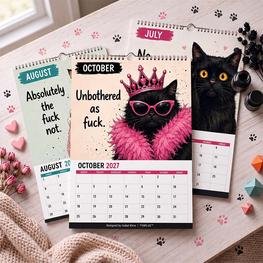 Unavailable for Your Bullshit 2027 Cat Wall Calendar – Funny Sweary Cat Calendar with Sarcastic Boundary Quotes