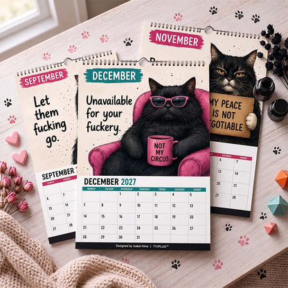 Unavailable for Your Bullshit 2027 Cat Wall Calendar – Funny Sweary Cat Calendar with Sarcastic Boundary Quotes