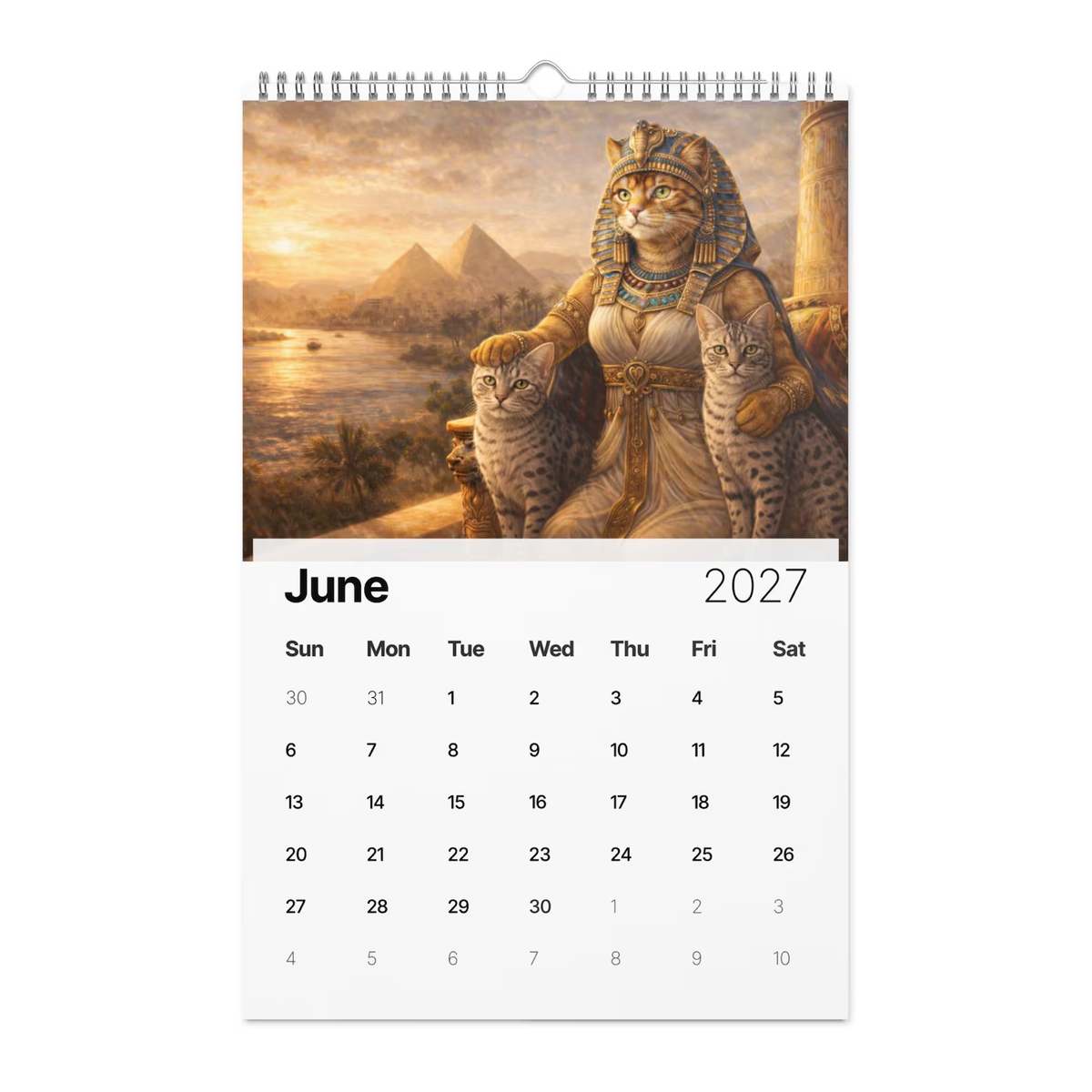 🐱📜Cats in History 2027 Wall Calendar – Funny Historical Cat Art Calendar