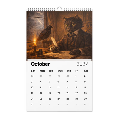 🐱📜Cats in History 2027 Wall Calendar – Funny Historical Cat Art Calendar