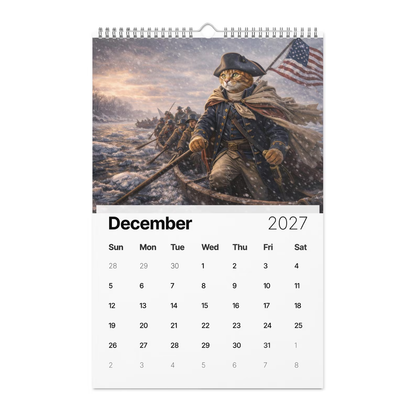 🐱📜Cats in History 2027 Wall Calendar – Funny Historical Cat Art Calendar