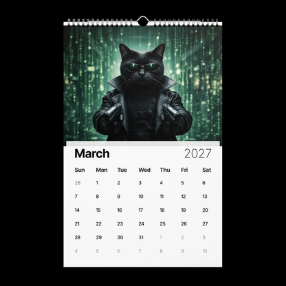 🎬🐱Cats in Movies 2027 Calendar – Funny Movie-Inspired Cat Wall Calendar