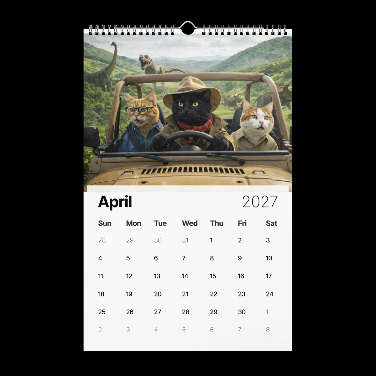 🎬🐱Cats in Movies 2027 Calendar – Funny Movie-Inspired Cat Wall Calendar