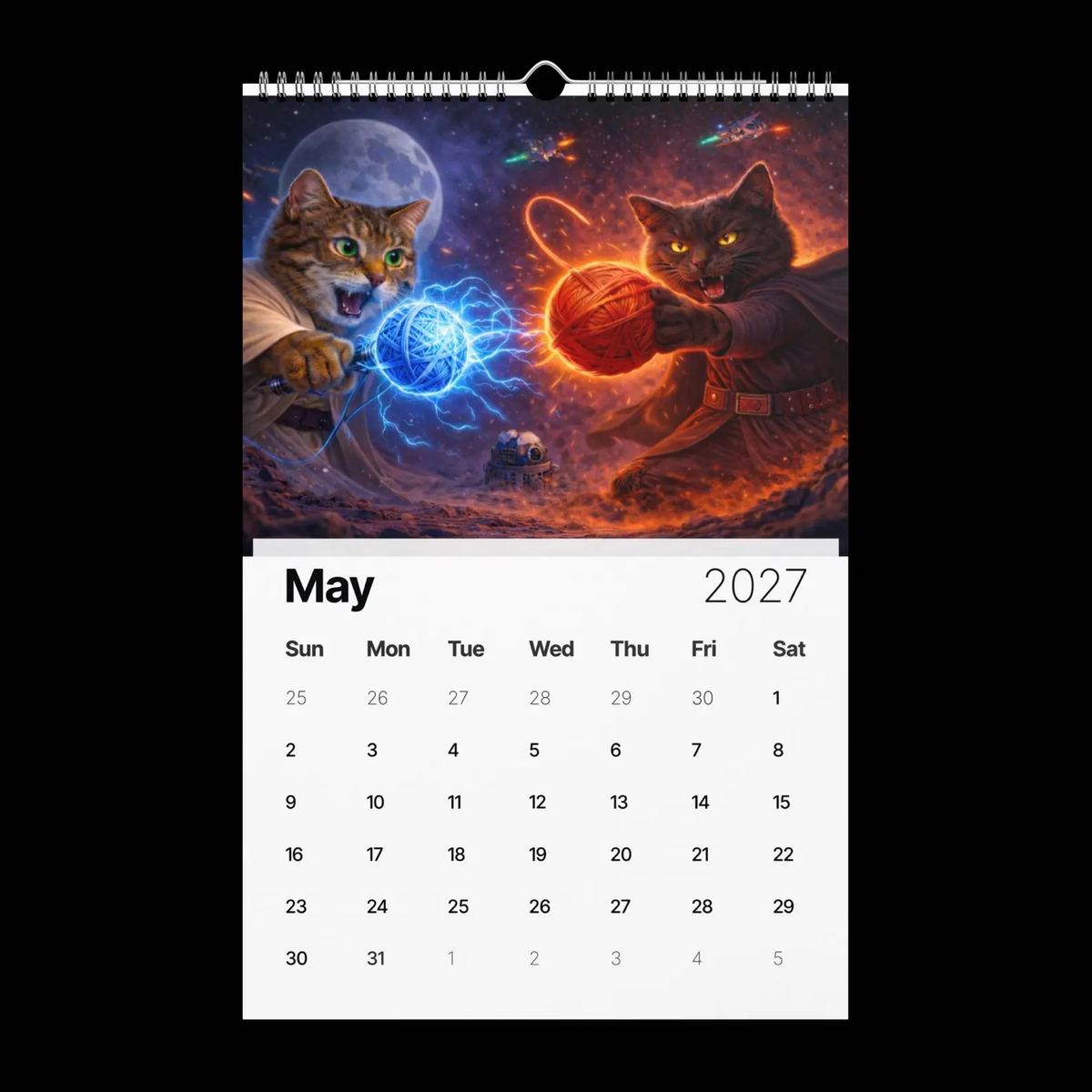 🎬🐱Cats in Movies 2027 Calendar – Funny Movie-Inspired Cat Wall Calendar