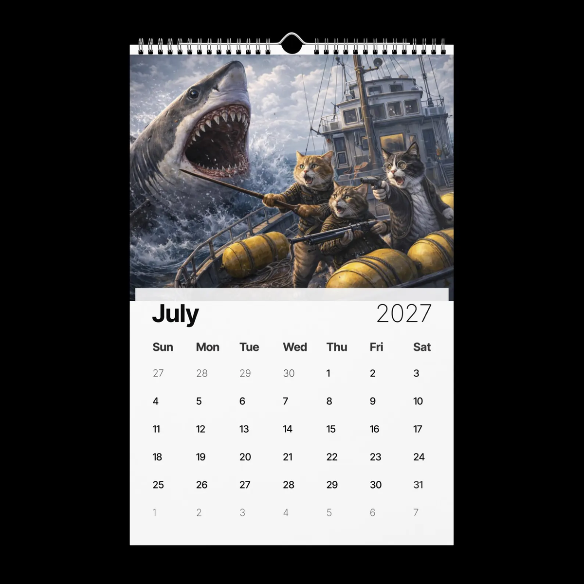 🎬🐱Cats in Movies 2027 Calendar – Funny Movie-Inspired Cat Wall Calendar