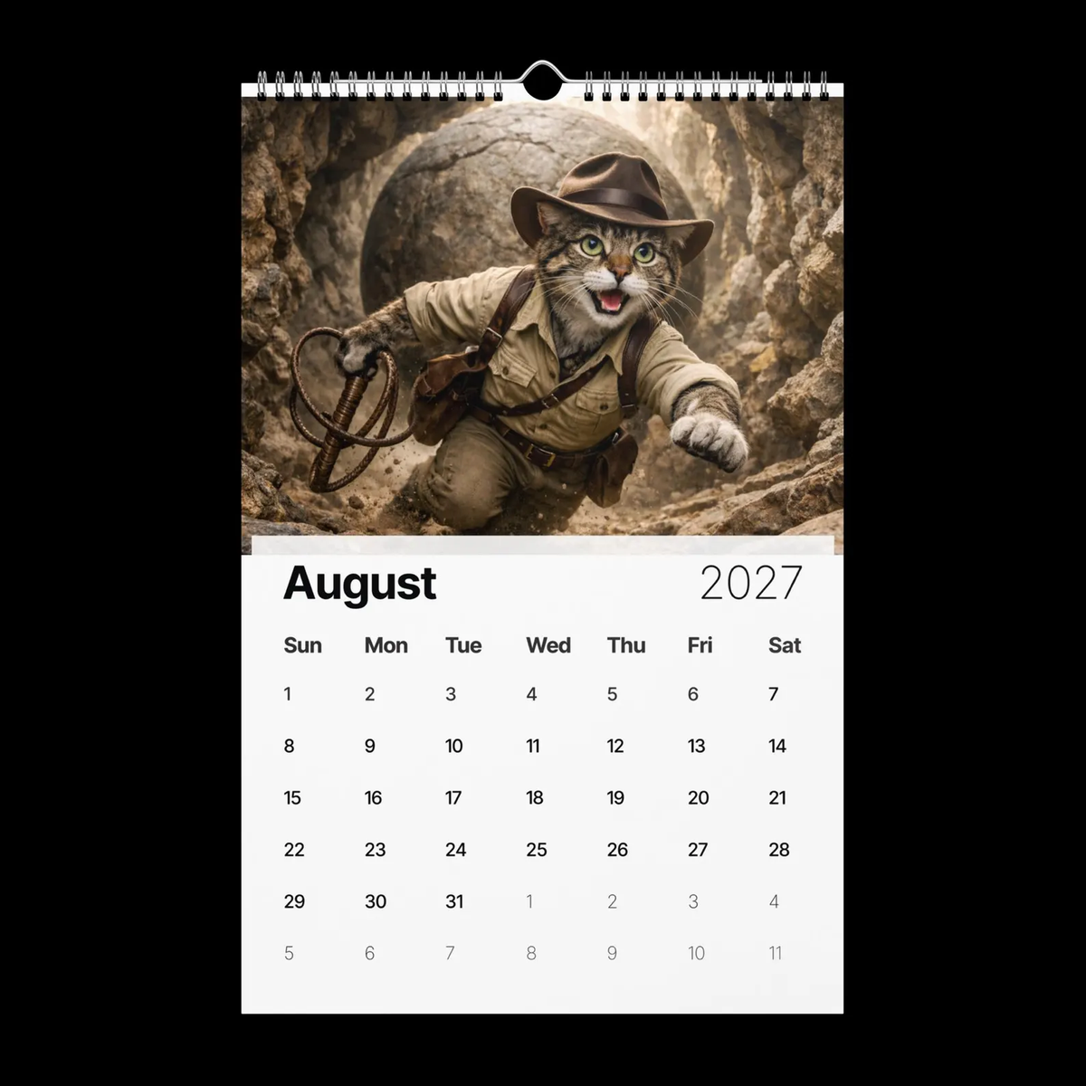 🎬🐱Cats in Movies 2027 Calendar – Funny Movie-Inspired Cat Wall Calendar