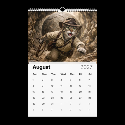 🎬🐱Cats in Movies 2027 Calendar – Funny Movie-Inspired Cat Wall Calendar