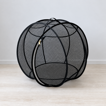 Foldable Pop Up Mesh Cat Playpen, 27.5in Portable Spherical Pet Enclosure, Safe Outdoor Play Tent for Cats Small Dogs Rabbits Guinea Pigs