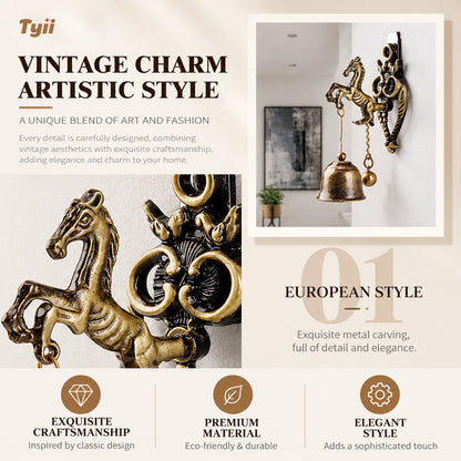 Vintage Animal Door Bell – Antique Bronze Hanging Bell, Decorative Door Chime for Home, Unique Housewarming Gift | TYII™