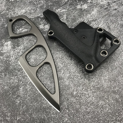 TyiiPlus Tactical EDC Knife with Multi-Carry Sheath & Belt Clip