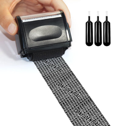 Privacy Protection Security Roller Stamp — Address & Billing Info Blocker, Home & Office Mailing Essentials 100m Long-Lasting Roll