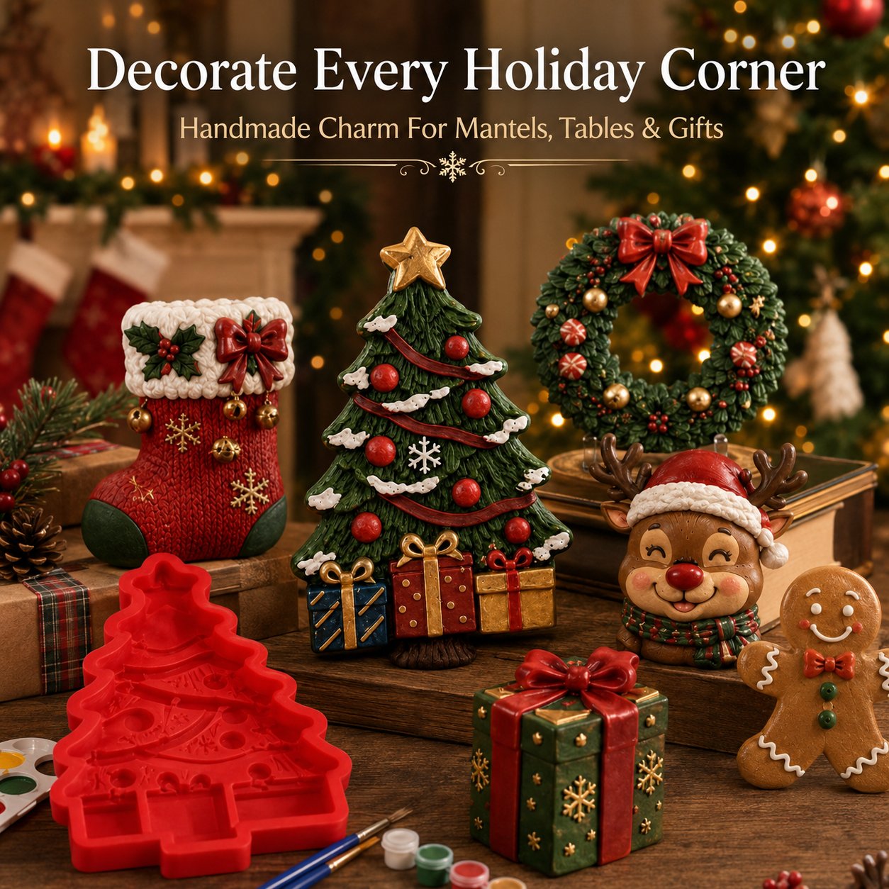 🎄 DIY Christmas Ornament Mold Kit | Craft Your Own Festive Magic ✨