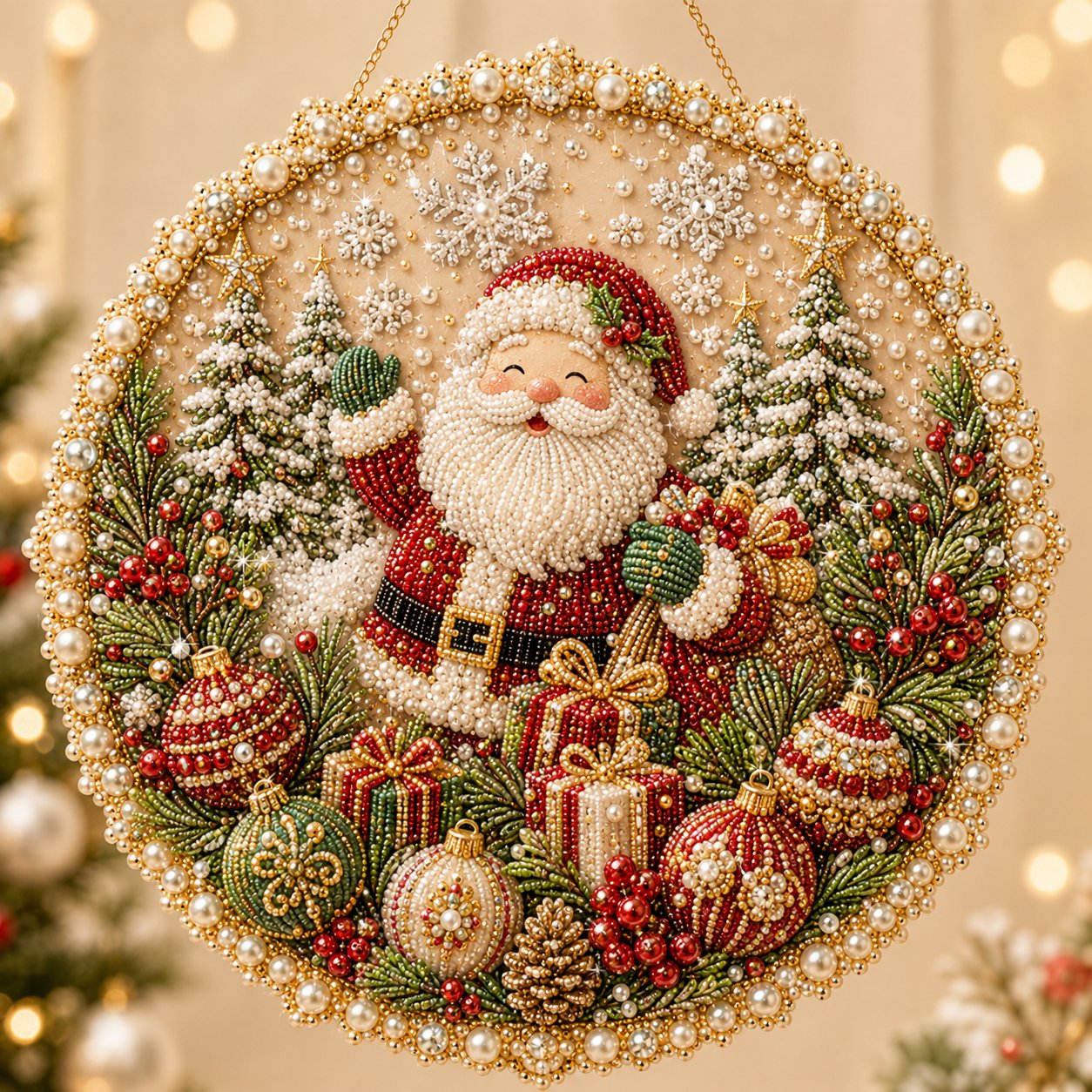 🎄Four Seasons & Holiday Pearl Art Hanging Wreath Kit