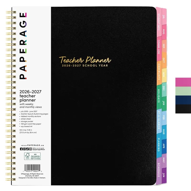 📕Your All-in-One 2026–2027 Teacher Planner ✨Weekly & Monthly Academic Planner & Calendar (from July 2026 to June 2027)