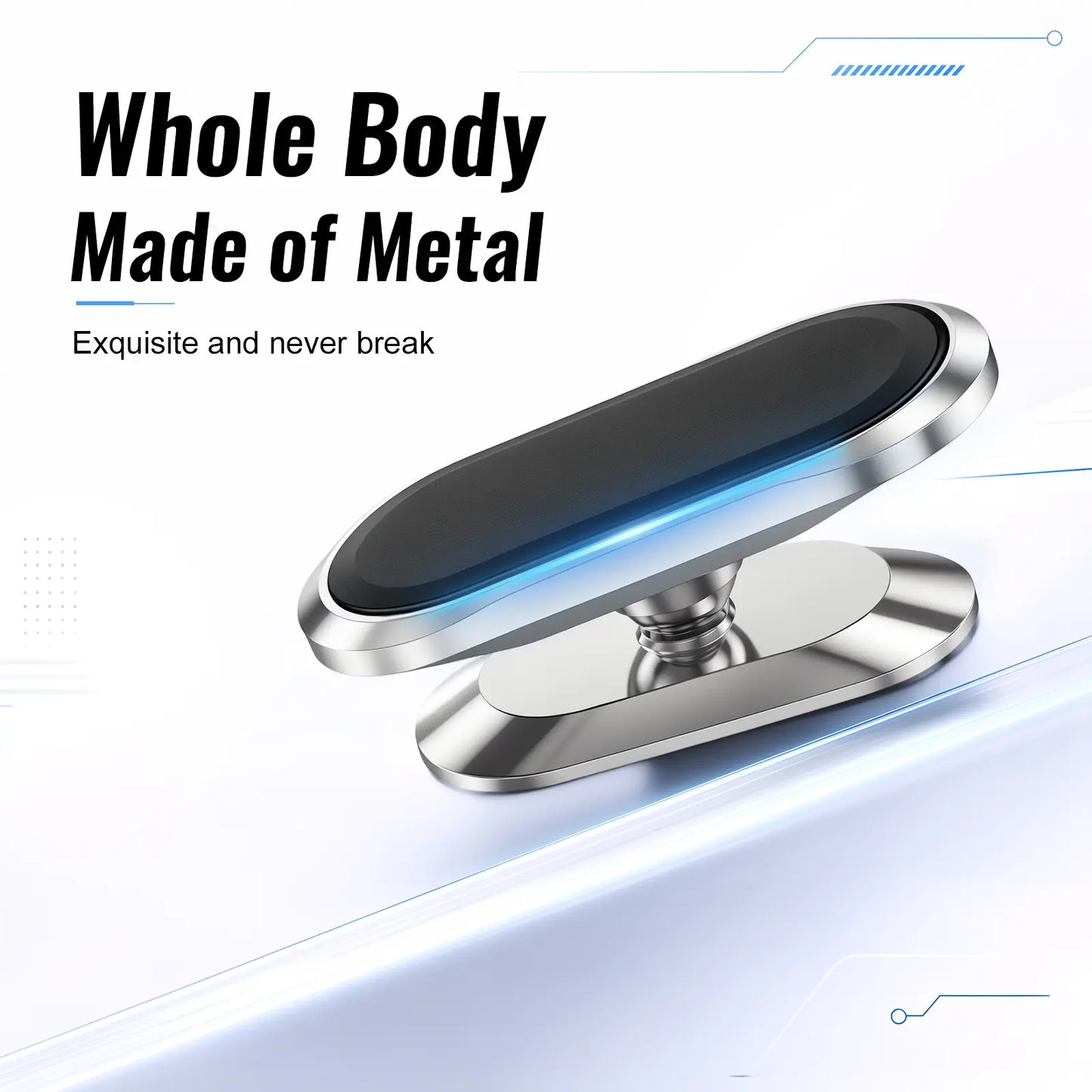 Magnetic Phone Holder for Car, Tablet Mount, 360° Rotation