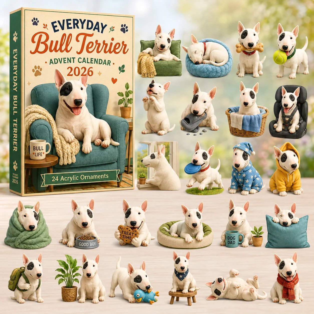 ✨Everyday Bull Terrier Advent Calendar 2026 - 24-Day Festive Countdown
