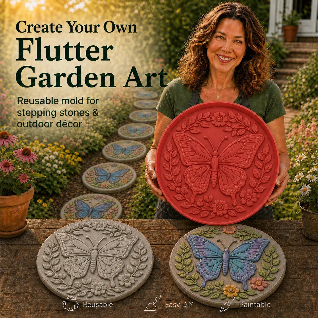 ✨Animal Garden Art Stepping Stone Mold
