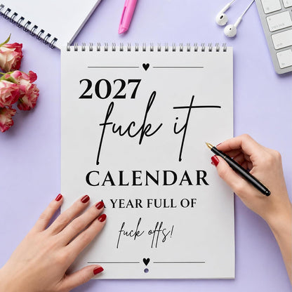 Fuck It Calendar 2027, Funny Sweary Wall Calendar